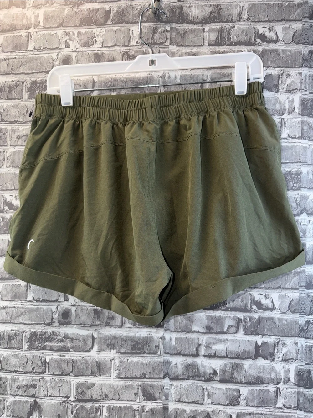 ZYIA Olive Athletic Running Shorts
